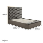 Southern Stylers Blaise Upholstered Bed Frame with Storage