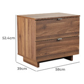 Southern Stylers Kieran 2 Drawer Bedside Table