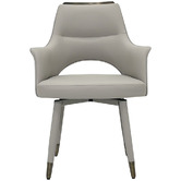 Southern Stylers Wilbur Faux Leather Swivel Dining Chairs