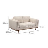 Southern Stylers Modern Brooklyn 2 Seater Sofa