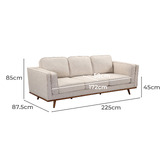 Southern Stylers Modern Brooklyn 3 Seater Sofa