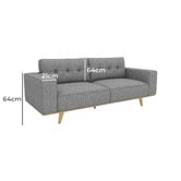 Southern Stylers Jagoda 3 Seater Upholstered Sofa