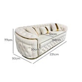 Southern Stylers Raleigh 3 Seater Velvet Sofa
