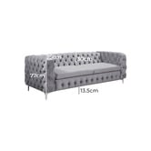 Southern Stylers Eddard 3 Seater Velvet Sofa