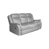 Southern Stylers Aria 3 Seater Faux Leather Recliner Sofa