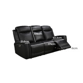 Southern Stylers Guerrero 3 Seater Leather Recliner Sofa