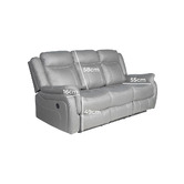 Southern Stylers Aria 5 Seater Faux Leather Recliner Sofa &amp; Armchair Set