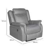 Southern Stylers Aria 5 Seater Faux Leather Recliner Sofa &amp; Armchair Set