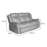 Southern Stylers Aria 6 Seater Faux Leather Recliner Sofa &amp; Armchair Set