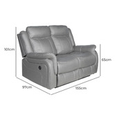 Southern Stylers Aria 6 Seater Faux Leather Recliner Sofa &amp; Armchair Set