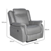 Southern Stylers Aria 6 Seater Faux Leather Recliner Sofa &amp; Armchair Set