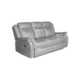 Southern Stylers Aria 6 Seater Faux Leather Recliner Sofa &amp; Armchair Set