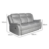 Southern Stylers Aria 5 Seater Faux Leather Recliner Sofa Set