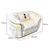 Southern Stylers Raleigh 6 Seater Velvet Sofa &amp; Armchair Set