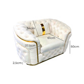Southern Stylers Raleigh 6 Seater Velvet Sofa &amp; Armchair Set