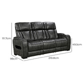 Southern Stylers Frederick 6 Seater Faux Leather Recliner Sofa &amp; Armchair Set