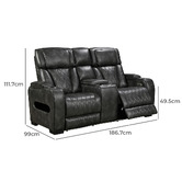 Southern Stylers Frederick 5 Seater Faux Leather Recliner Sofa Set
