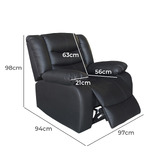 Southern Stylers Ipanema II 5 Seater Faux Leather Recliner Sofa &amp; Armchair Set