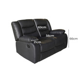 Southern Stylers Ipanema 5 Seater Recliner Sofa Set