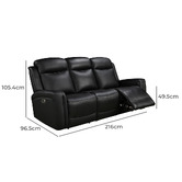 Southern Stylers Guerrero 5 Seater Leather Recliner Sofa &amp; Armchair Set