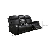 Southern Stylers Guerrero 5 Seater Leather Recliner Sofa &amp; Armchair Set
