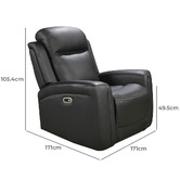 Southern Stylers Guerrero 5 Seater Leather Recliner Sofa &amp; Armchair Set