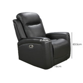 Southern Stylers Guerrero 5 Seater Leather Recliner Sofa &amp; Armchair Set