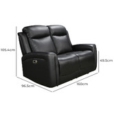 Southern Stylers Guerrero 6 Seater Leather Recliner Sofa &amp; Armchair Set