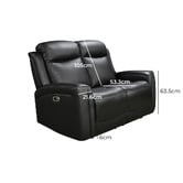 Southern Stylers Guerrero 6 Seater Leather Recliner Sofa &amp; Armchair Set