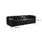 Southern Stylers Eddard 5 Seater Velvet Sofa Set