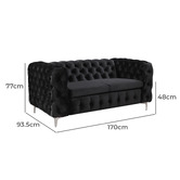 Southern Stylers Eddard 5 Seater Velvet Sofa Set