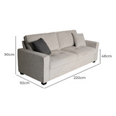 Southern Stylers Sami 5 Seater Upholstered Sofa Set