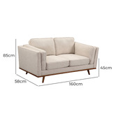 Southern Stylers Brooklyn 6 Seater Upholstered Sofa &amp; Armchair Set