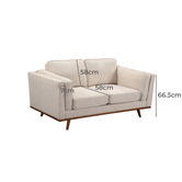 Southern Stylers Brooklyn 6 Seater Upholstered Sofa &amp; Armchair Set