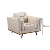 Southern Stylers Brooklyn 6 Seater Upholstered Sofa &amp; Armchair Set