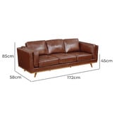 Southern Stylers Brooklyn 6 Seater Faux Leather Sofa &amp; Armchair Set