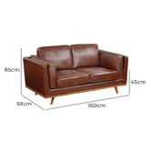 Southern Stylers Brooklyn 6 Seater Faux Leather Sofa &amp; Armchair Set