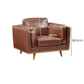 Southern Stylers Brooklyn 6 Seater Faux Leather Sofa &amp; Armchair Set