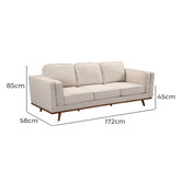 Southern Stylers Brooklyn 5 Seater Upholstered Sofa Set