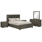 Southern Stylers 4 Piece Jessie Pine Wood Bedroom Furniture Set