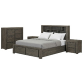 Southern Stylers 4 Piece Jessie Pine Wood Bedroom Set
