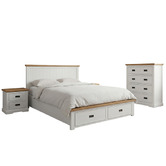 Southern Stylers 4 Piece Melissa Pine Wood Bedroom Set