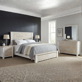 Southern Stylers 4 Piece Eunice Pine Wood Bedroom Furniture Set