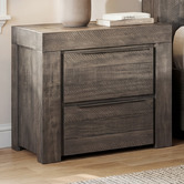Southern Stylers Jessie 2 Drawer Pine Wood Bedside Table