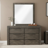 Southern Stylers Jessie Pine Wood Drawer Chest with Mirror