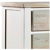 Southern Stylers Eunice Pine Wood Drawer Chest with Mirror