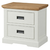 Southern Stylers Melissa Pine Wood 2 Drawer Bedside Table