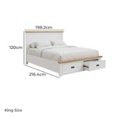 Southern Stylers 4 Piece Melissa Pine Wood Bedroom Furniture Set