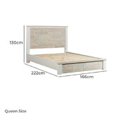 Southern Stylers 4 Piece Eunice Pine Wood Bedroom Furniture Set