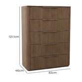 Southern Stylers Jazir 5 Drawer Tallboy